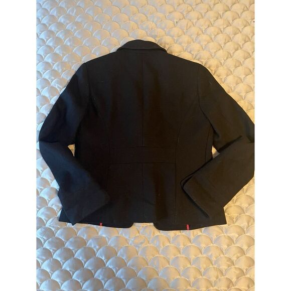 J Crew Women's Wool Single Button Blazer Size 8 Black Notched sleeves Classic - Picture 5 of 7